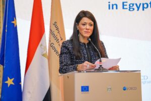 د. رانيا المشاط وزيرة التعاون الدولي تفتتح المؤتمر رفيع المستوى حول برنامج دعم الحوكمة العامة والاقتصادية في مصر الممول من الاتحاد الأوروبي بالتعاون مع من منظمة التعاون الاقتصادي والتنمية